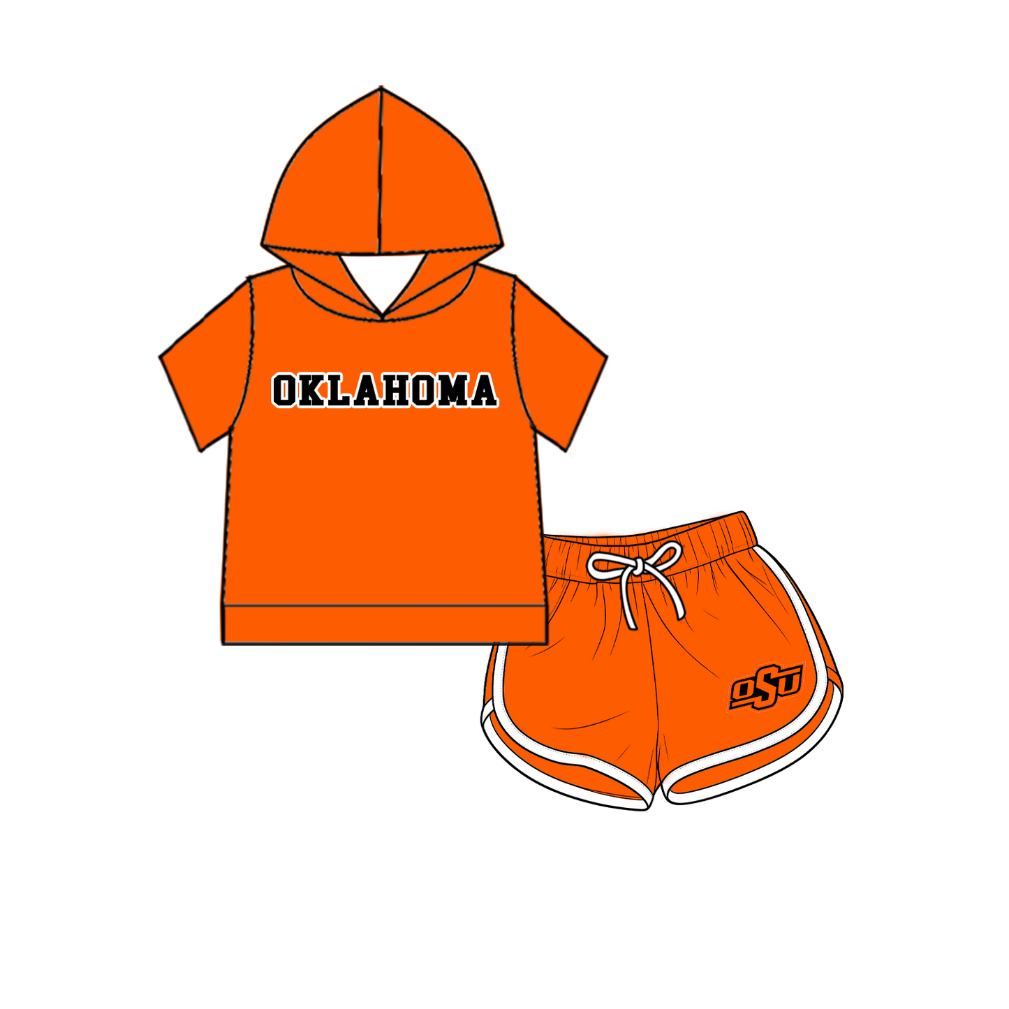 custom moq 5 mix size XY070303 Baby Kids Orange Top And Pants Daily Clothes Sets