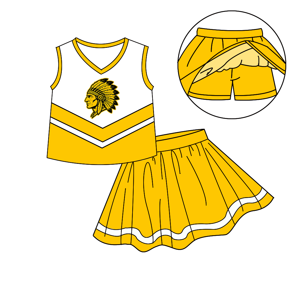 custom moq 5 mix size XY070102 Baby Girls Summer Stripe Trim Vest Skort Daily Team Set