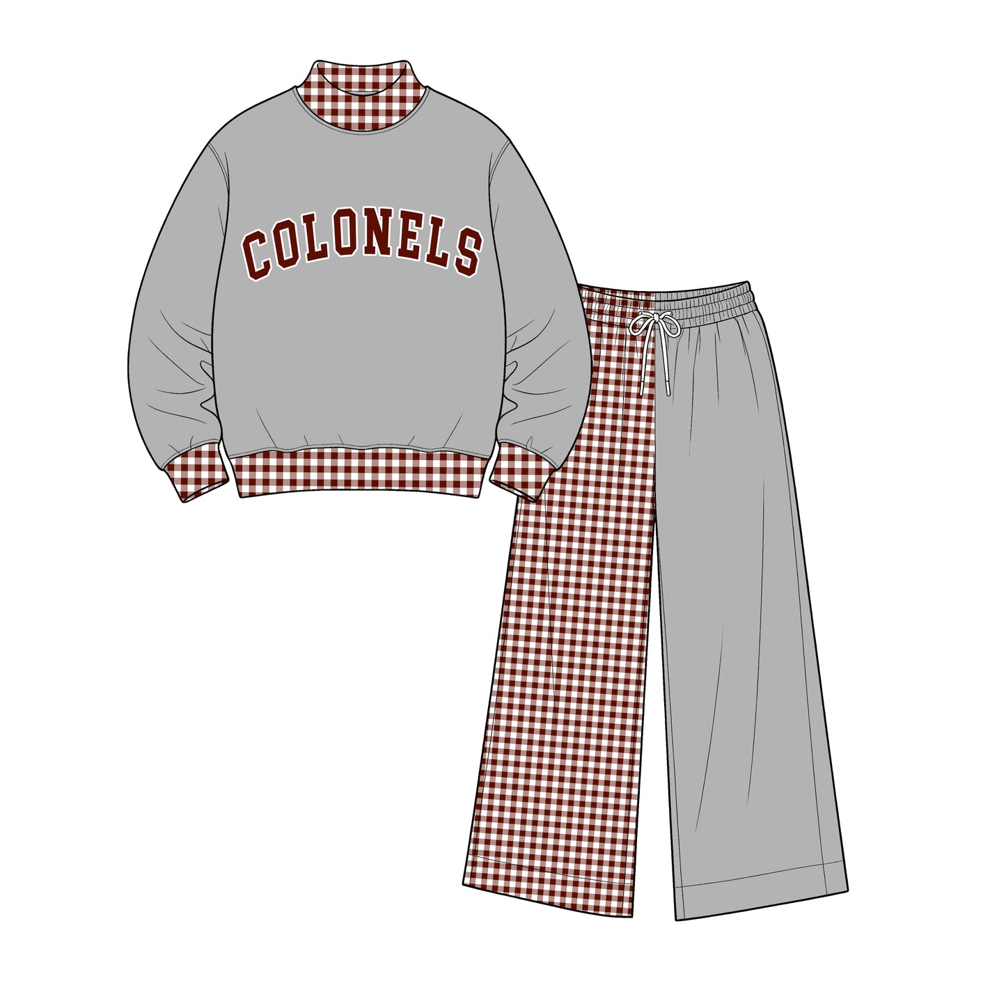 custom moq 5 mix size  XY072502 Baby Kids Letter Printed Long Sleeve Tops Patchwork Pants Daily Team Outfit