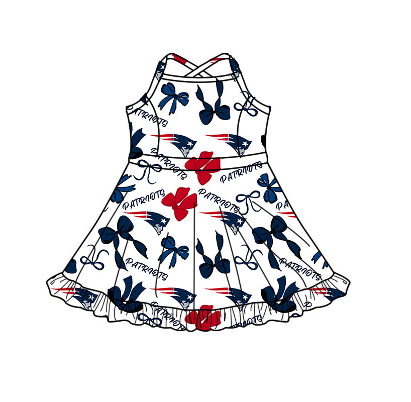 Custom moq 5 mix size milk silk summer teams Baby Girls Navy Blue Red  Bow Vest Top Skirt Shorts Sets Sleeveless Knee Length Dresses Yoga Shorts Yoga Active Outfit