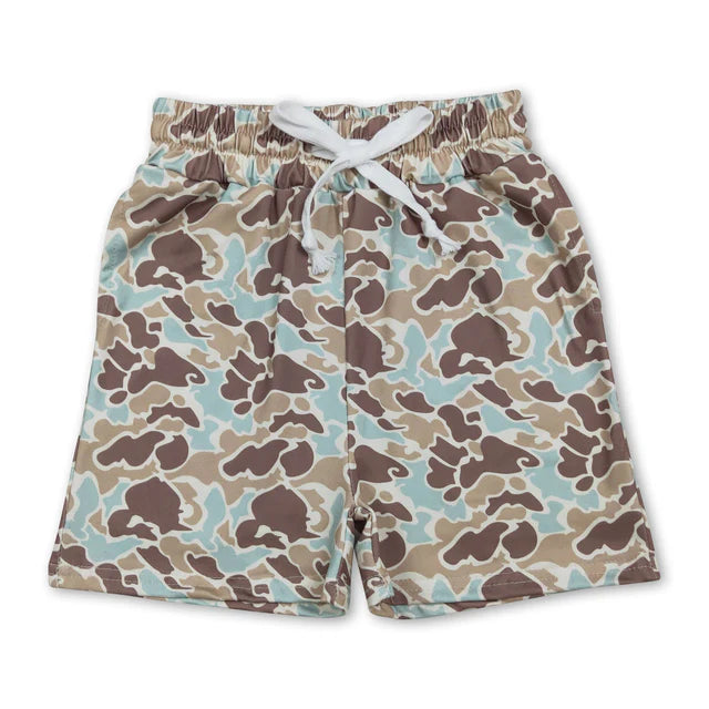 RTS NO MOQ（In Stock)Baby Boys Southern Camo Pockets Joggers Shorts Bottom