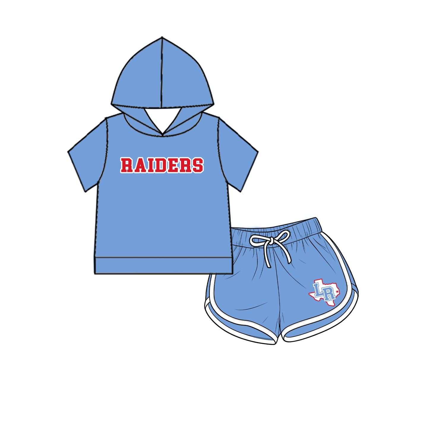 custom moq 5 mix size XY070305 Baby Kids Light Blue Top And Pants Daily Clothes Sets