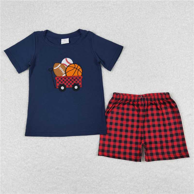Baby Boys Shirt Shorts Summer Embroidery Rompers Outfits Clothes Sets