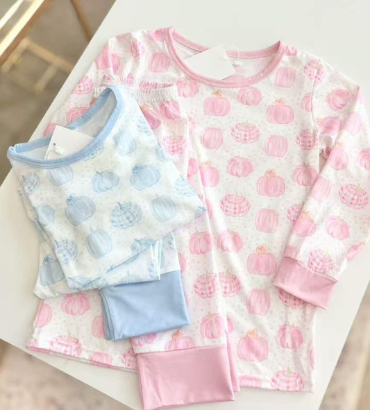 RTS NO MOQ Sibling Baby girls boys clothes modal halloween long-sleeved trousers suits