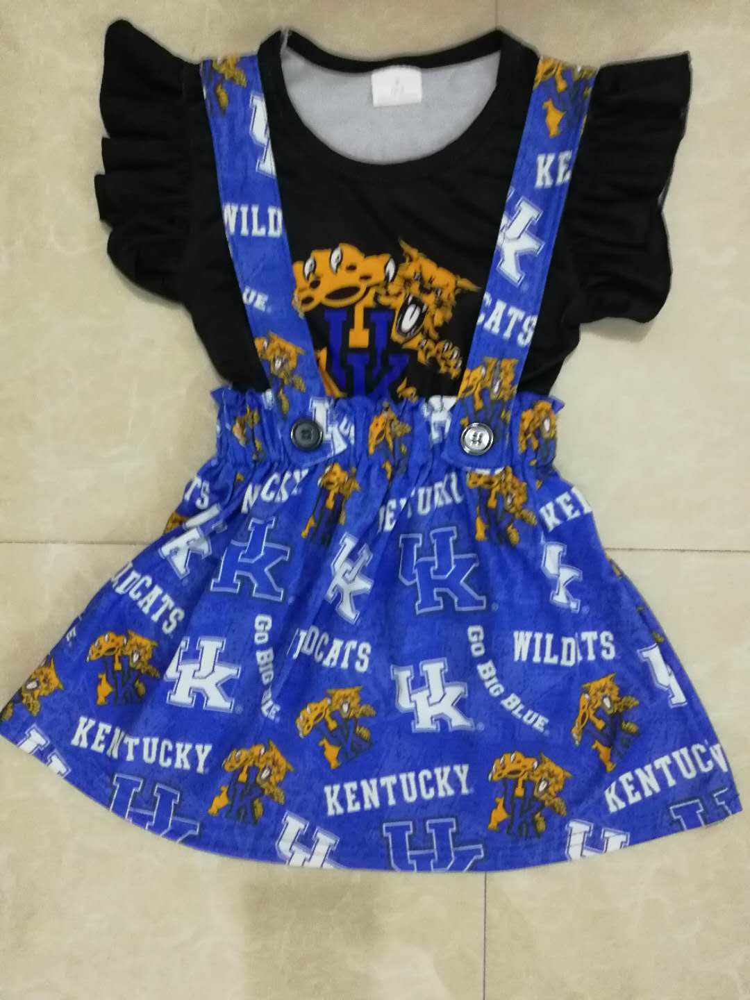blue top and skirt set