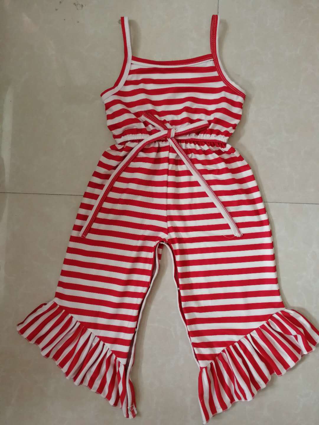 red striped romper