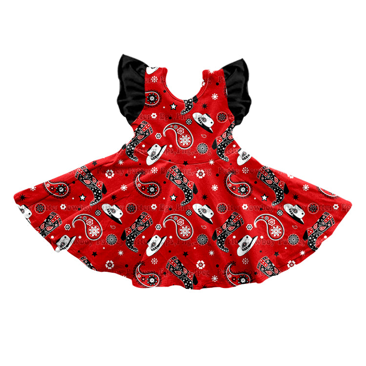 custom girls flying sleeve dress hat print moq 5