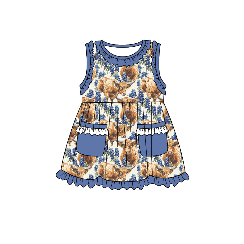 Girls alpine sleeveless with pocket dress