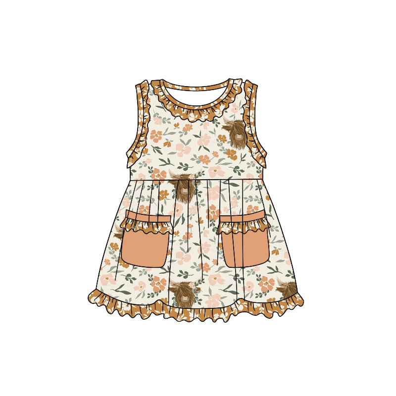 Girls alpine flower sleeveless dress