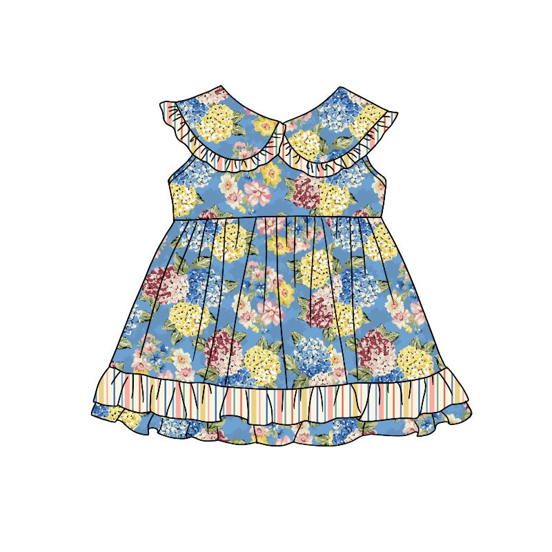 Girls flower sleeveless dress