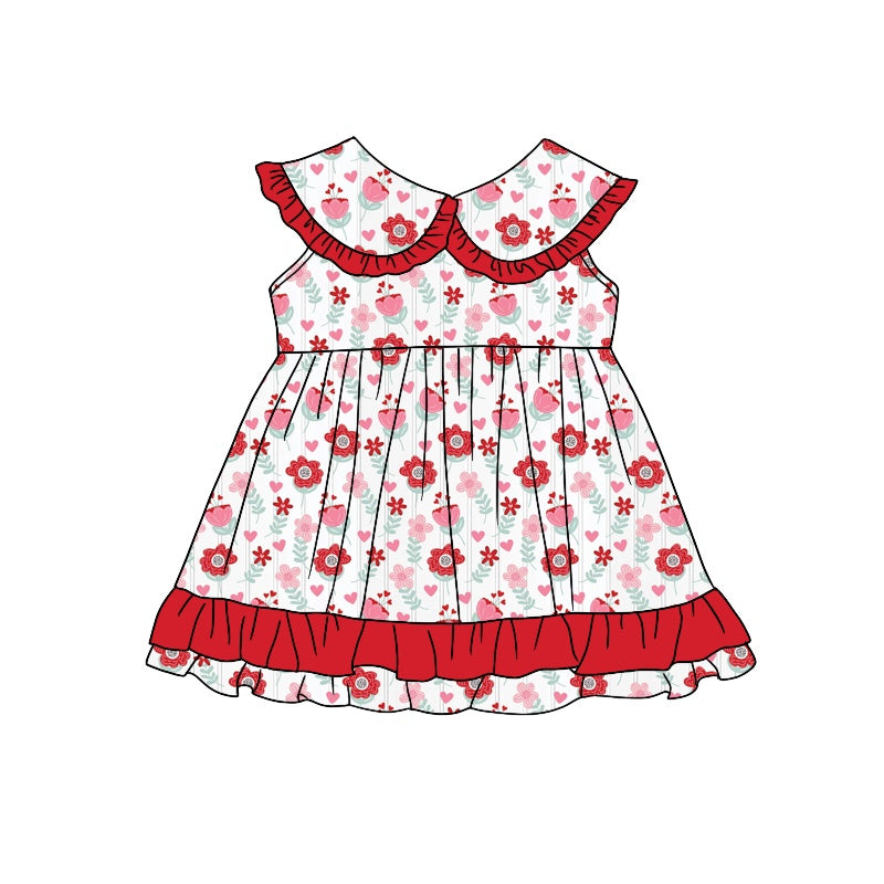 Girls red sleeveless dress