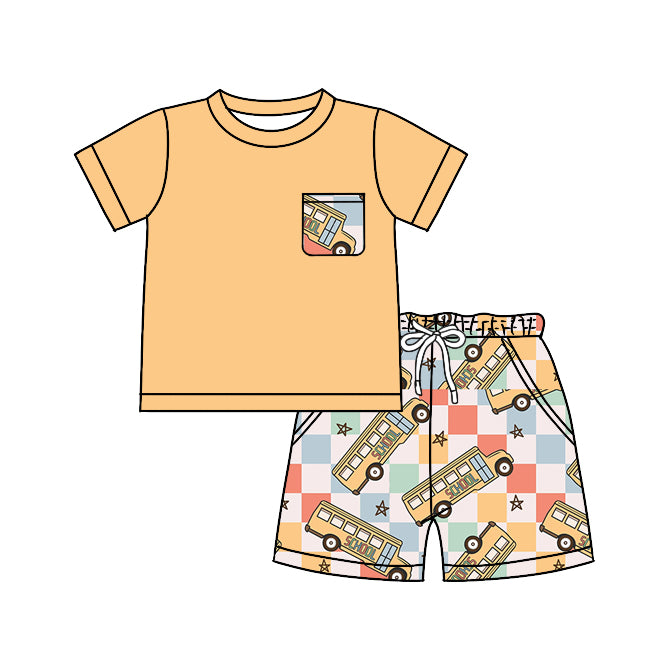 boys short sleeve shorts suit
