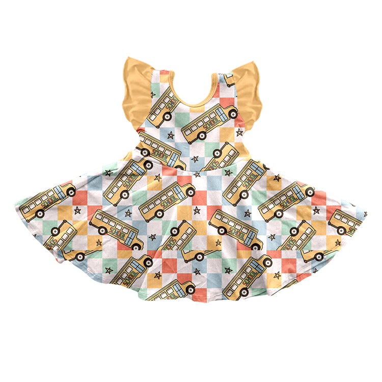pre-order toddler girls clothes flying  sleeve dress
