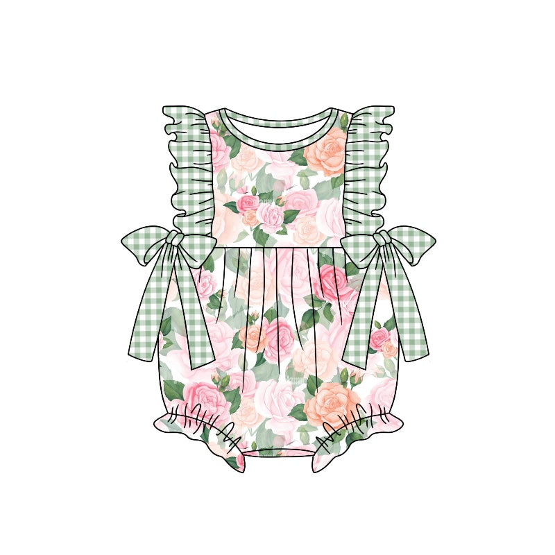 baby clothes flower fly sleeve summer romper