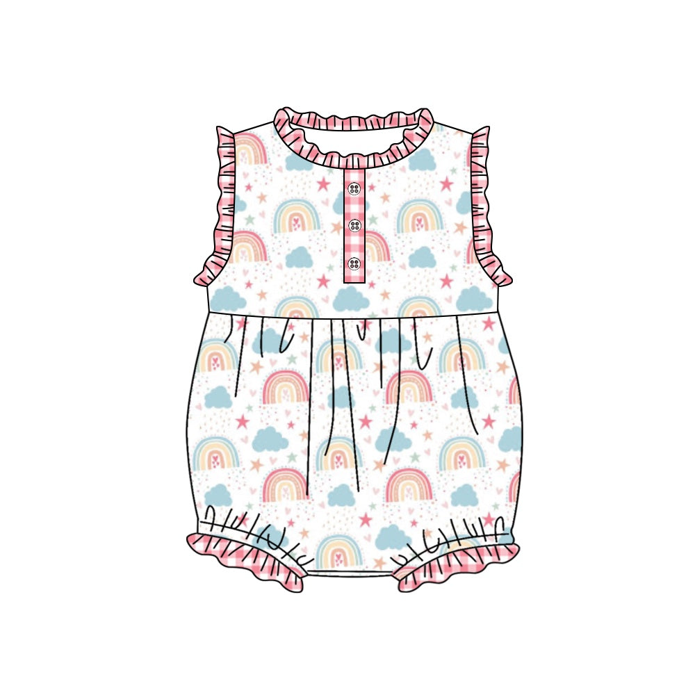 baby clothes rainbow summer romper