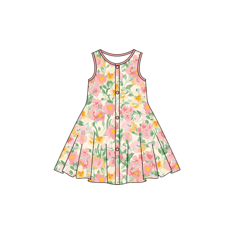 toddler girls clothes flower sleeveless dress