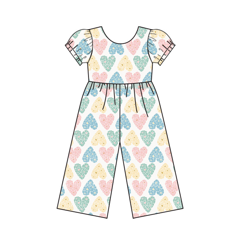 Girls Summer love jumpsuit