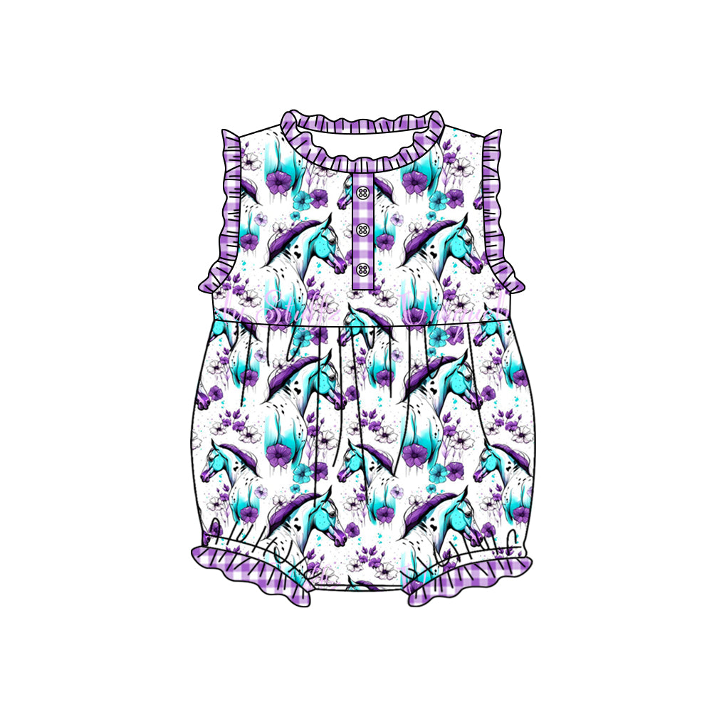 baby clothes purple sleeveless summer romper