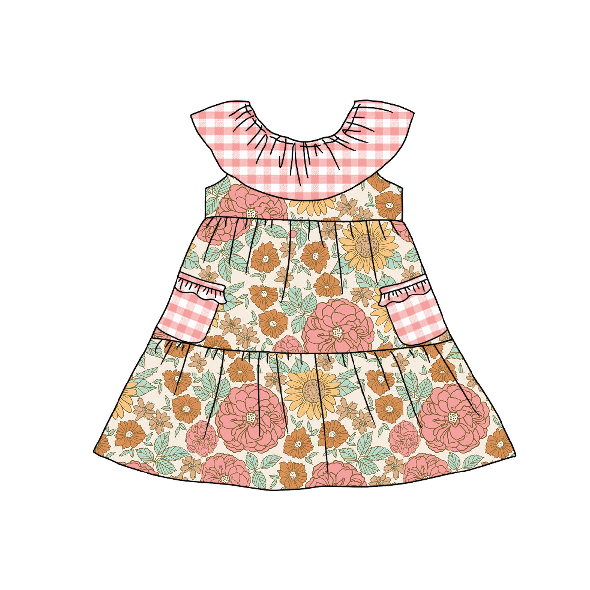 toddler girls clothes flower sleeveless dress