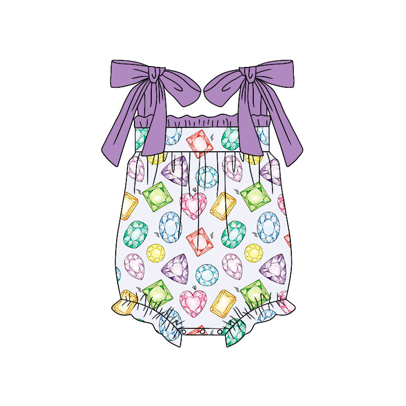 baby girl clothes light purple suspender toddler girl summer bubble