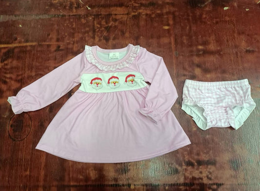 Custom moq 3 eta 6-7weeks Pink Ruffle Neck Long Sleeve Thong Set