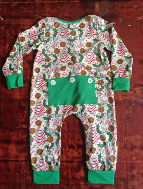 Custom moq 3 eta 6-7weeks Wooden Stripe Christmas Tree - Cookie Pattern Green Long Cremper