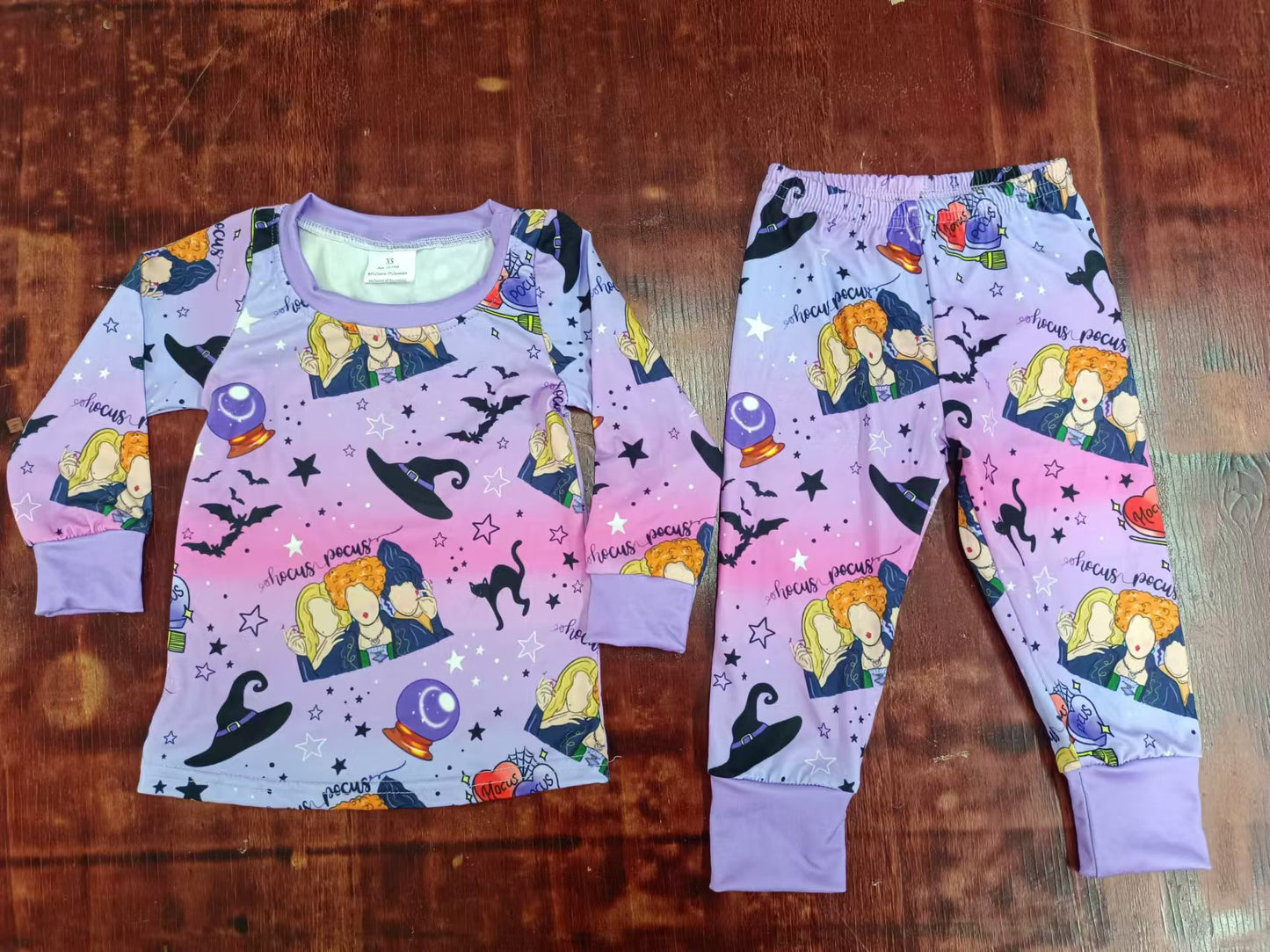 Custom moq 3 eta 6-7weeks Halloween witch gradient purple long-sleeved suit