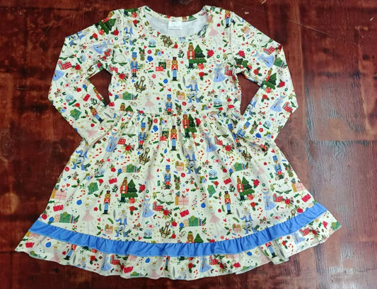 Custom moq 3 eta 6-7weeks Christmas Animal Guards - Christmas Tree Long Sleeve Dress