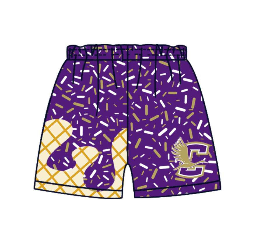 Custom moq 5 mix size milk silk baby girls clothes team sport team adult shorts