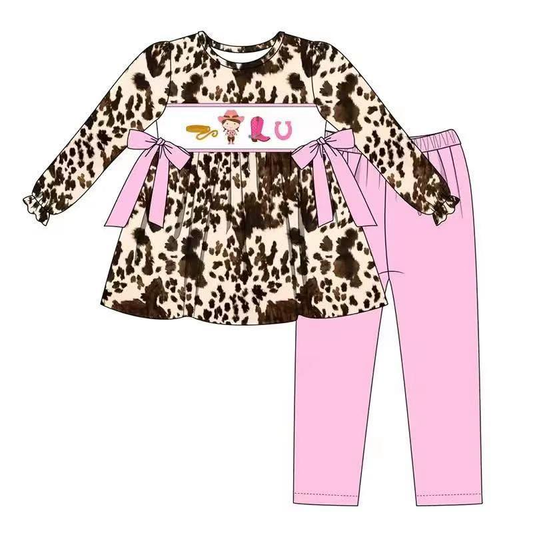 Custom moq 5 each style eta 6-7weeks baby girl clothes long sleeve pants sets-25.7.29