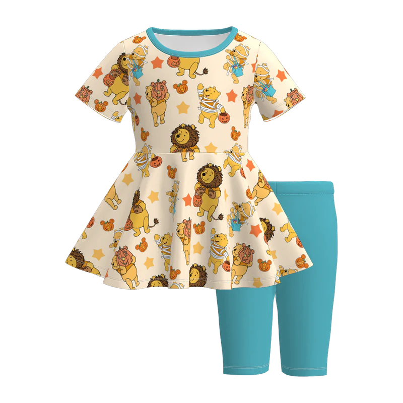 Custom moq 3 eta 7/8week moq 5 baby girl clothes Short Sleeve Pants Sets