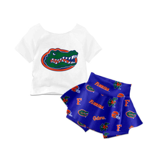baby girls clothes team white short sleeve navy blue boxer briefs summer outfit