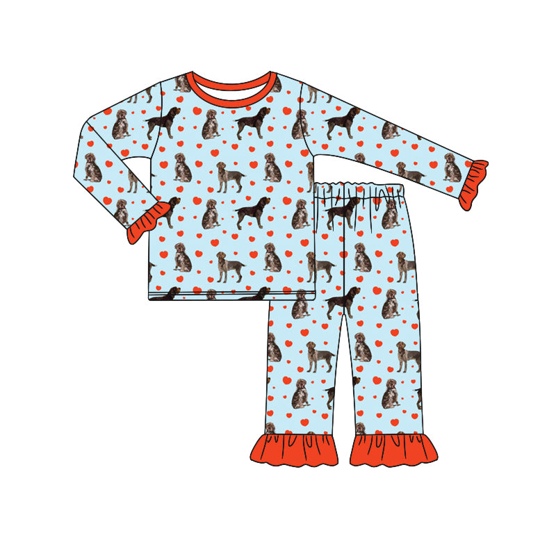 7.6 custom each style moq 5eta 4-6week Sibling Sister dog baby girls sets and rompers match family design
