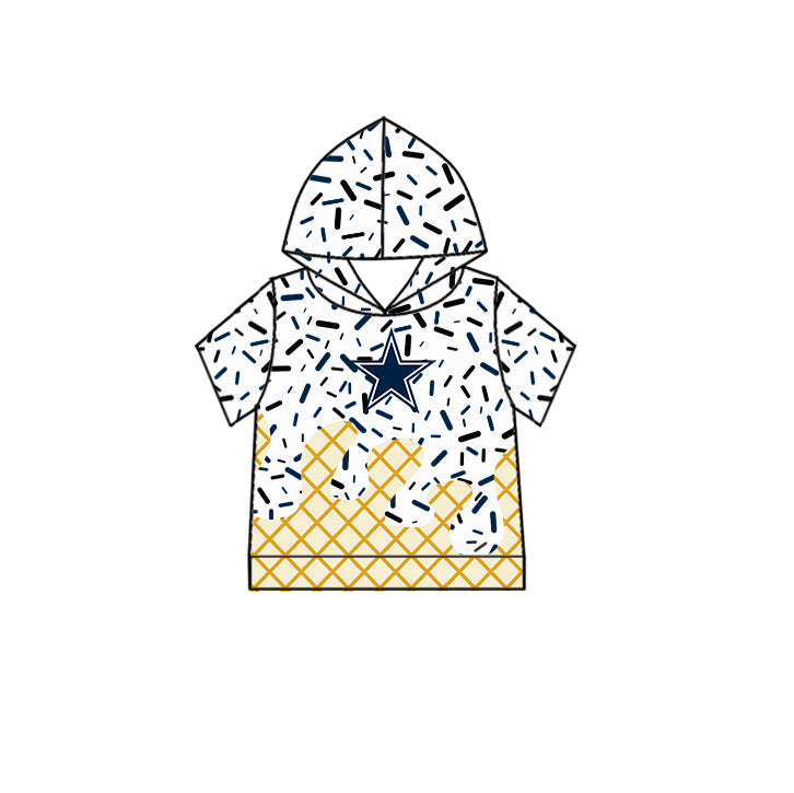 Custom summer teams baby girls clothes team white hooded long sleeve tops and short sleeve top and dress and pants and shorts-25.6.18