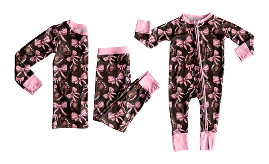 25.6.14 custom each style moq 5eta 4-6week Sibling Sisters rugby bow baby boy long sleeve pants sets and rompers match family design