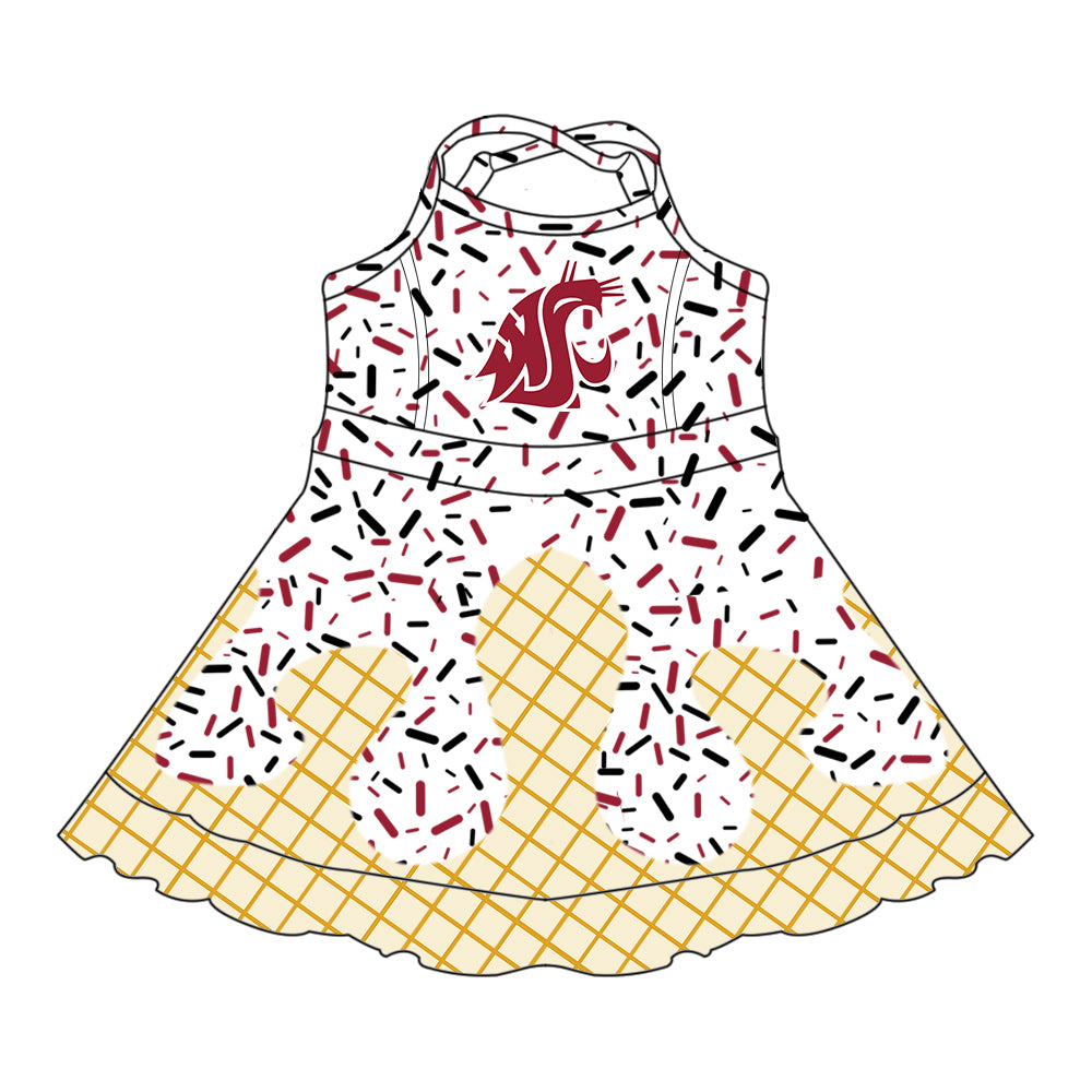 Custom summer teams baby girls clothes team white hooded long sleeve tops and short sleeve top and dress and pants and shorts-25.6.10