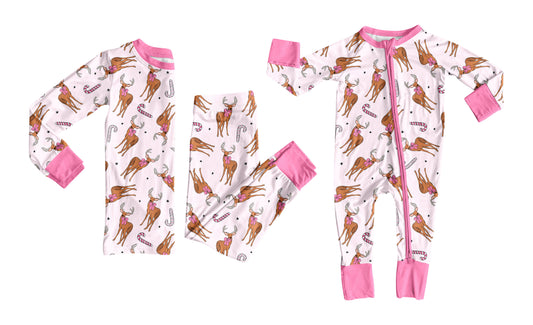 25.8.23 custom each style moq 5eta 4-6week Sibling Sisters deer baby girl long sleeve pants sets and romper match family design