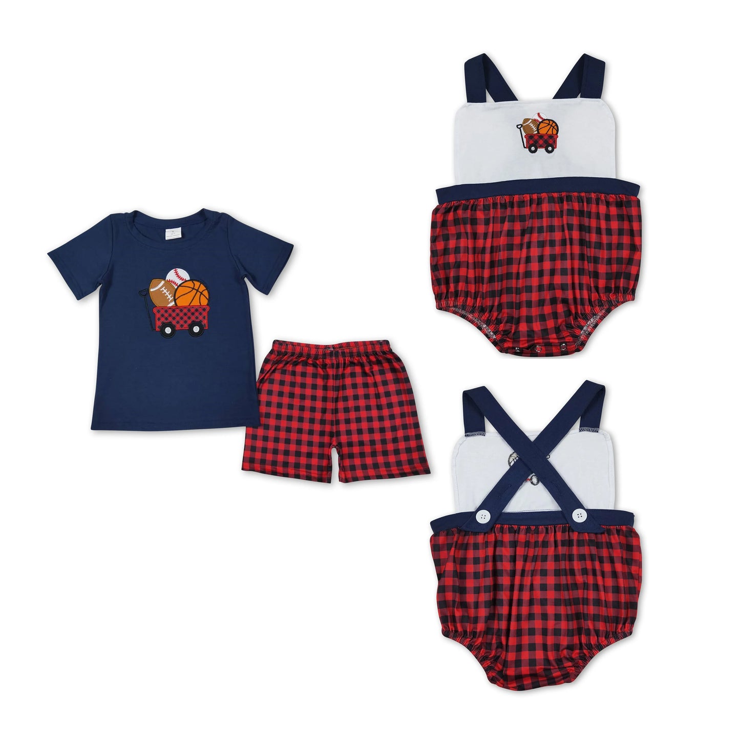 Baby Boys Shirt Shorts Summer Embroidery Rompers Outfits Clothes Sets