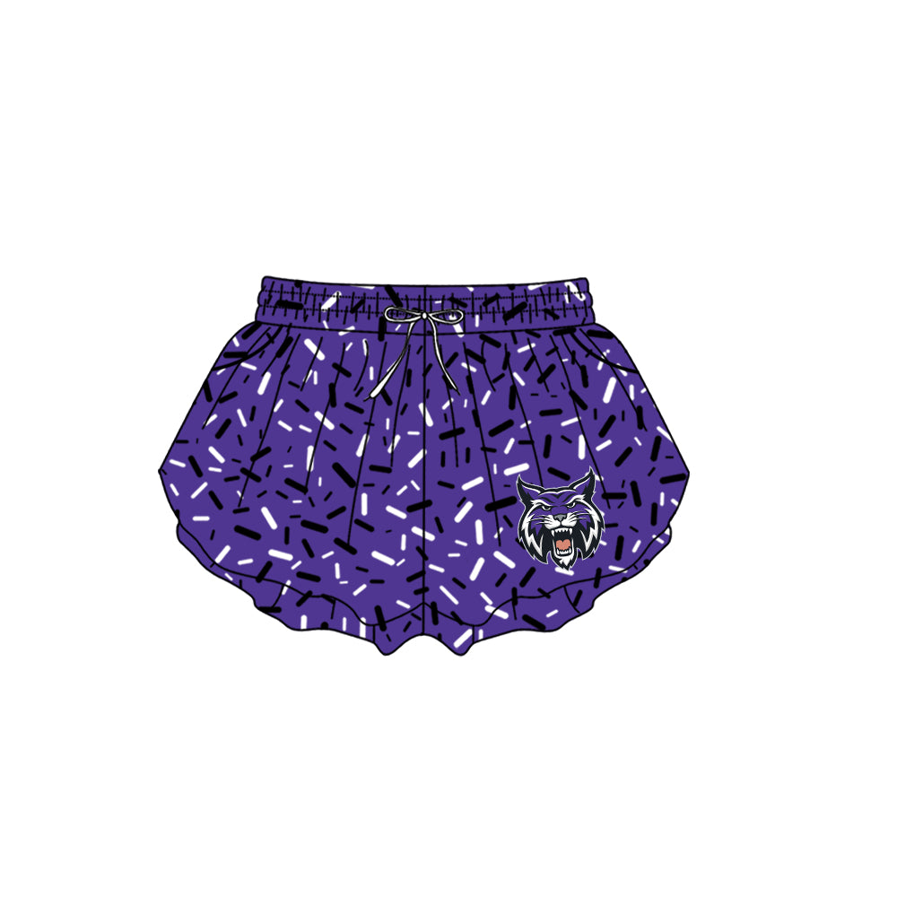 Custom moq 5 mix size milk silk summer teams Baby Camo Hooded Short Sleeve Top and Shorts Set Purple Ice Cream Drips Hooded Top with Matching Shorts