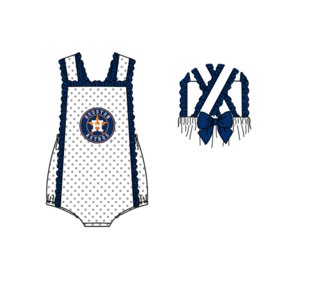 Custom moq 5 mix size milk silk summer teams Navy blue Polka Dot Baby Romper Set Short-Sleeved Thong Dress for Girls And Short-Sleeved Shorts for Boys Cute Baby Outfit Combination