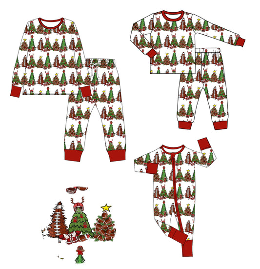 25.9.17 custom each style moq 8 eta 6-8week Sibling Sister Christmas trees baby long sleeve pants sets and romper and adult set match design
