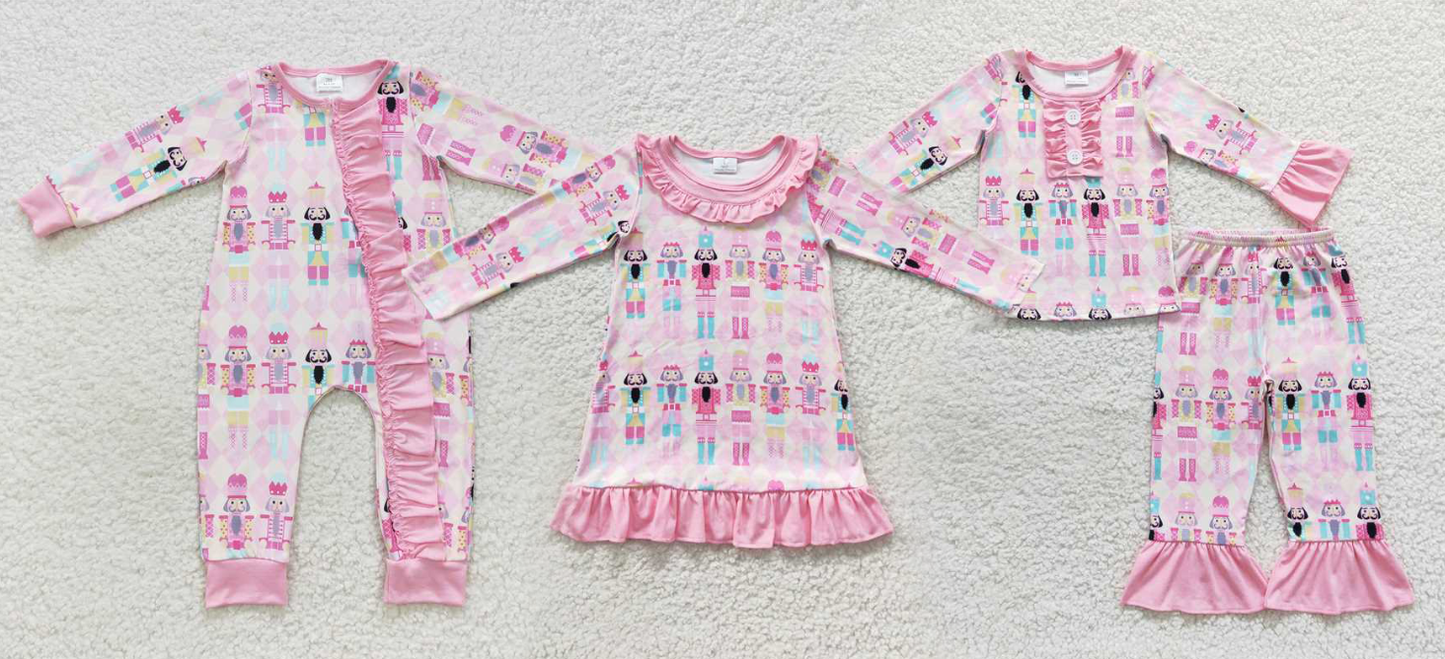 Baby Girls boys puppet general print pink Family siblings set