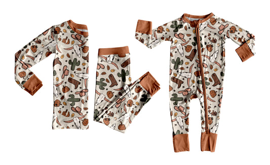 25.6.13 custom each style moq 5eta 4-6week Sibling Sisters cow head catcus baby boy long sleeve pants sets and rompers match family design