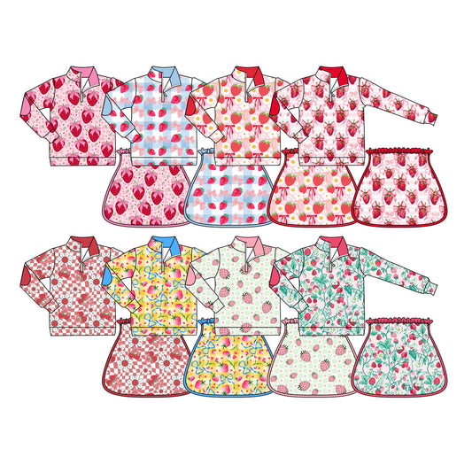 25.12.27 custom each style moq 5 eta 6-8week Sibling Sisters baby girl clothes long sleeve skirts sets 8 match family design