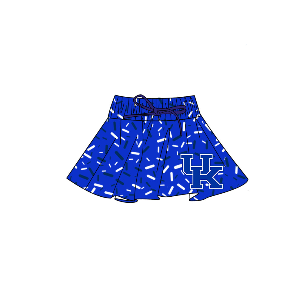 Custom summer teams baby girls clothes team blue hooded long sleeve tops and dress and skirts and shorts 1 and shorts 2-25.5.8