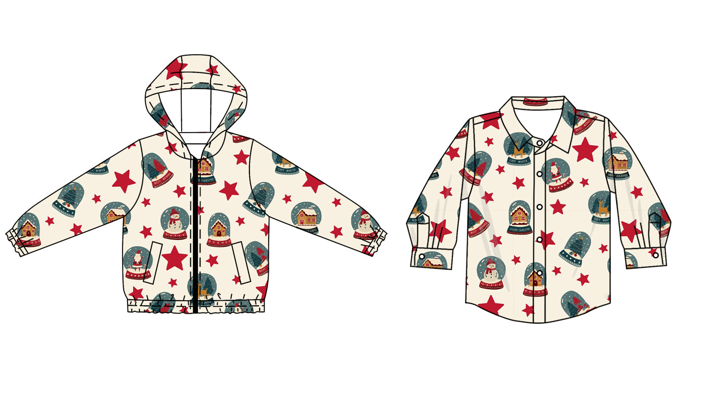 25.6.11 custom each style moq 5eta 4-6week Sibling Sister Christmas baby boy hooded long sleeve top 1 and top 2 match family design