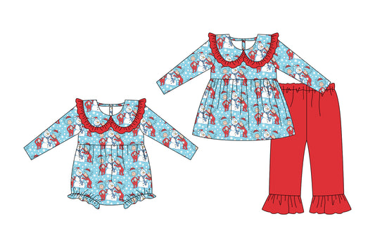 25.5.15 custom each style moq 5eta 4-6week Sibling Sisters Christmas dr seuss baby girl long sleeve pants sets and rompers match family design