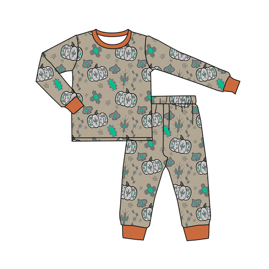 8.30 custom each style moq 5eta 4-6week Sibling Sister pumpkin baby boy sets and rompers match family design