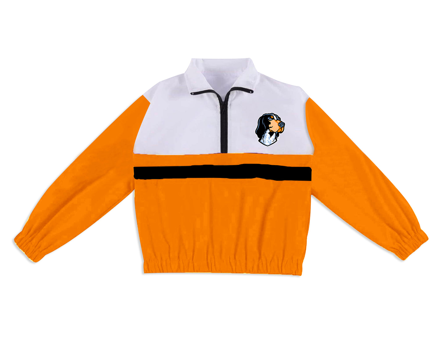 Custom moq 5 mix size summer teams Girls Polka Dot Top Shorts Set Orange Bows Top Skirt Short Set Zipper Pullover Pants Set