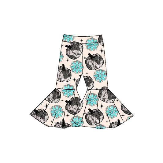 6.19 custom each style moq 5eta 4-6week baby girl clothes girl pumpkin bell bottom pant jeans pant